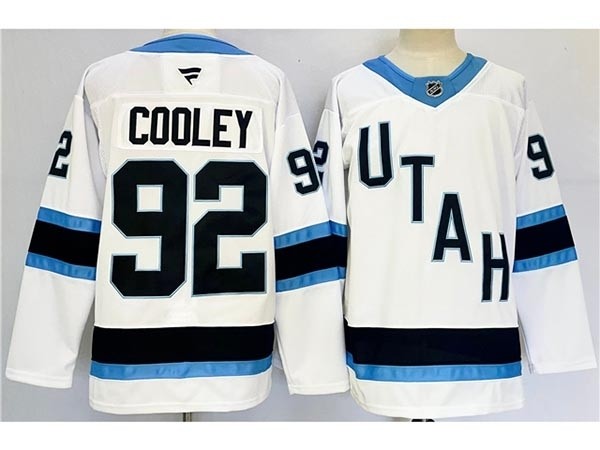 Men's Utah Hockey Club #92 Logan Cooley 2024-25 White Jersey