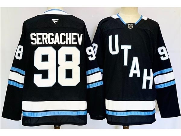 Men's Utah Hockey Club #98 Mikhail Sergachev 2024-25 Navy Jersey