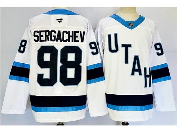 Men's Utah Hockey Club #98 Mikhail Sergachev 2024-25 White Jersey