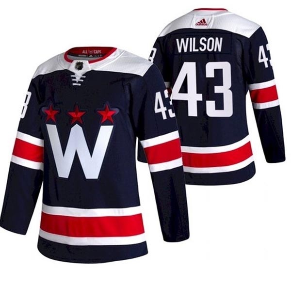 Youth Washington Capitals #43 Tom Wilson NEW Navy Blue Stitched NHL Jersey