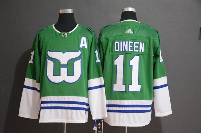 NHL Hartford Whalers #11 Kevin Dineen Green Adidas Jersey