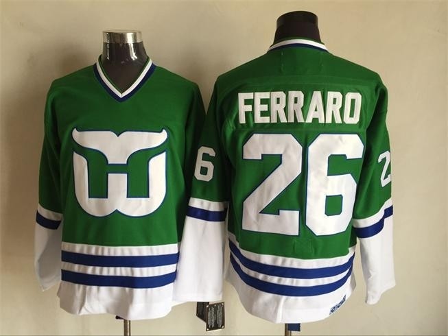 Men's Hartford Whalers #26 Ray Ferraro Green Throwback CCM Jersey