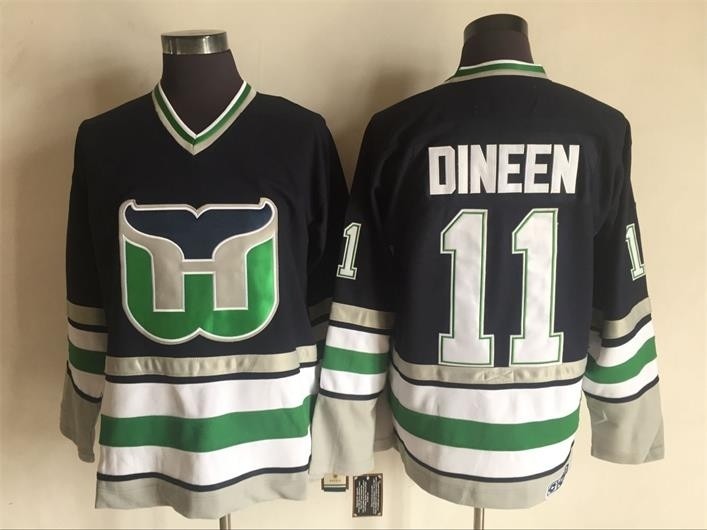 Men's Hartford Whalers #11 Kevin Dineen Black Throwback CCM Jersey