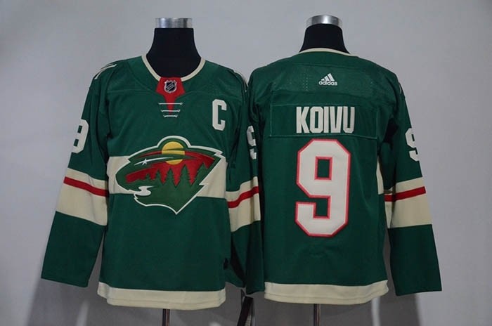 NHL Minnesota Wild #9 Mikko Koivu Green Adidas Jersey