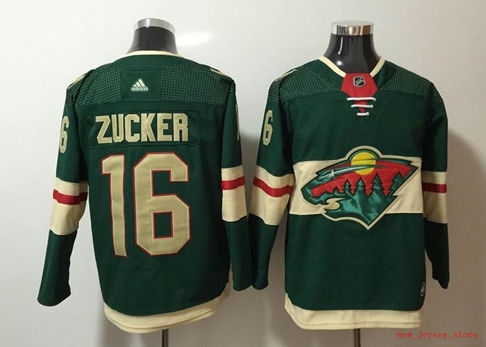 NHL Minnesota Wild #16 Jason Zucker Green Adidas Jersey