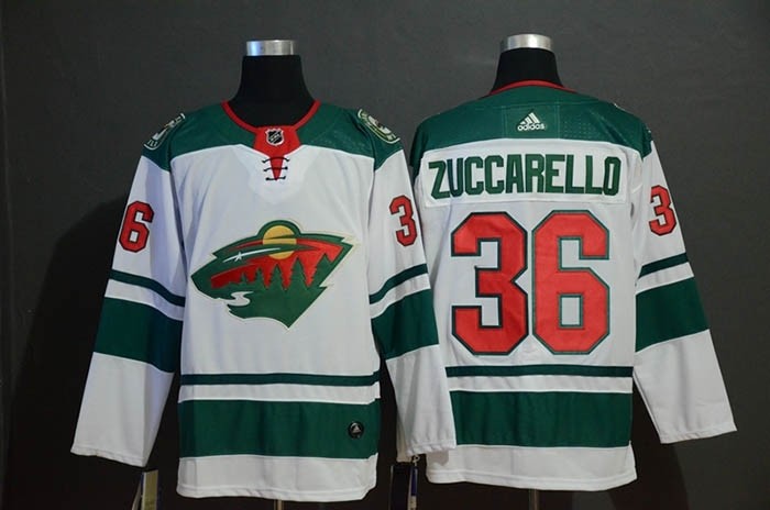 NHL Minnesota Wild #36 Mats Zuccarello White Adidas Jersey