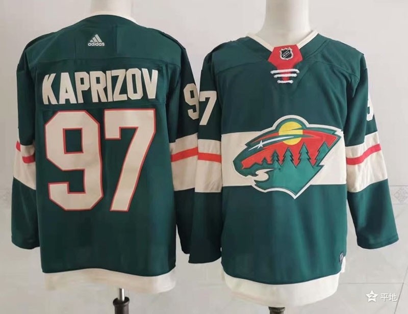 Men's Minnesota Wild #97 Kirill Kaprizov Green  Adidas NHL Jersey