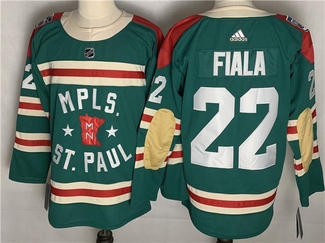 NHL Minnesota Wild #22 Kevin Fiala Green 2022 Winter Classic Jersey