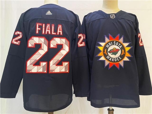 Minnesota Wild #22 Kevin Fiala Navy Native American Heritage Day Jersey