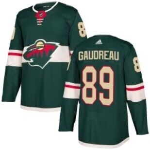 Men's Minnesota Wild #89 Frederick Gaudreau Green Adidas Stitched NHL Jersey