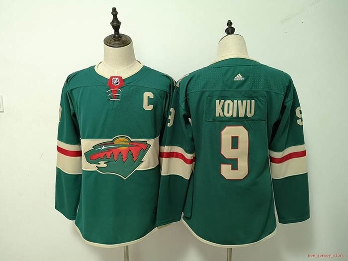 Women Minnesota Wild #9 Mikko Koivu Green Adidas Jersey