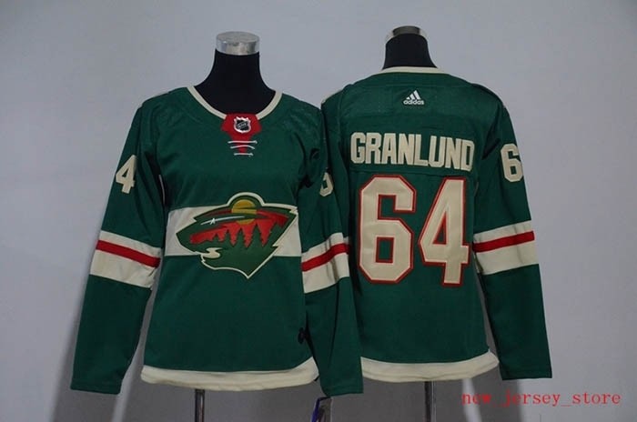 Women Minnesota Wild #64 Mikael Granlund Green Adidas Jersey