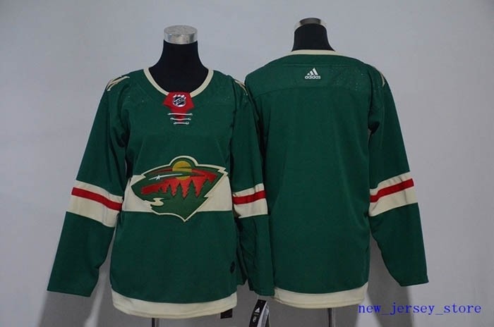 Youth Minnesota Wild Blank Green Adidas Jersey