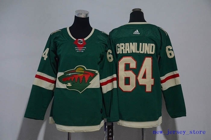 Youth Minnesota Wild #64 Mikael Granlund Green Adidas Jersey