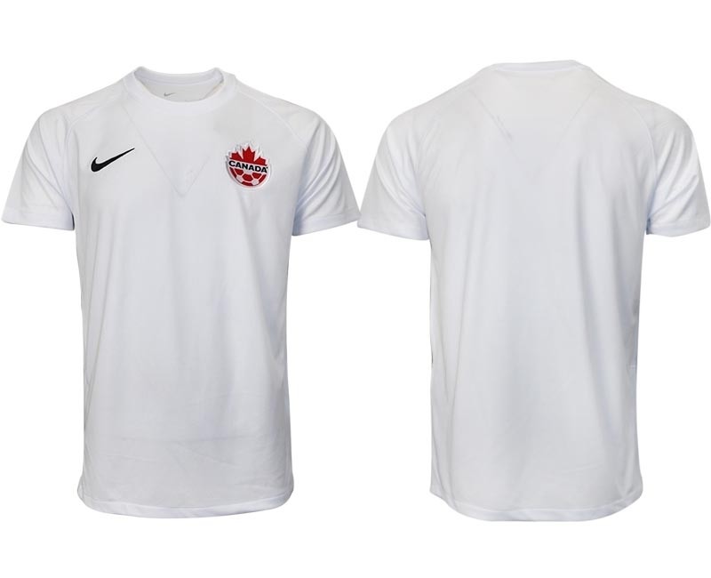 World Cup 2022 Canada National Team Any Name White Away Soccer Jersey(Name and number remark in comment column)