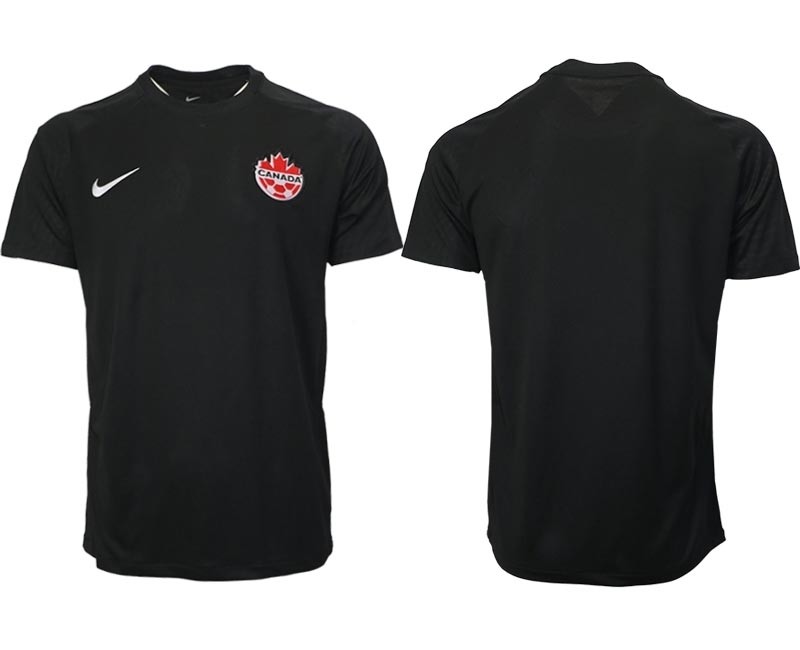 World Cup 2022 Canada National Team Blank Black Away Soccer Jersey (no shorts)