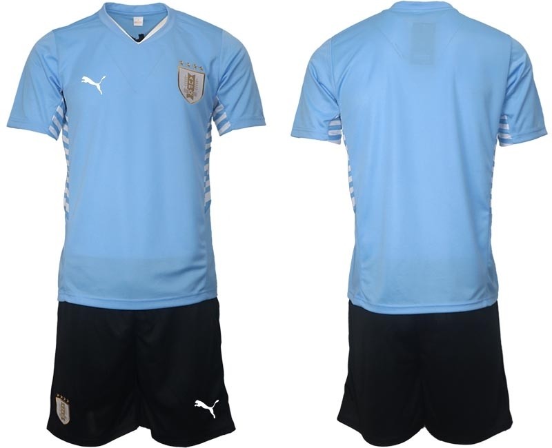 World Cup 2022 Uruguay National Team Blank Blue Home Soccer Jersey