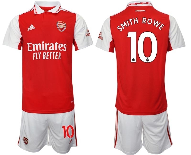 2022-23 Arsenal #10 Emile Smith Rowe Red Home Soccer Jersey