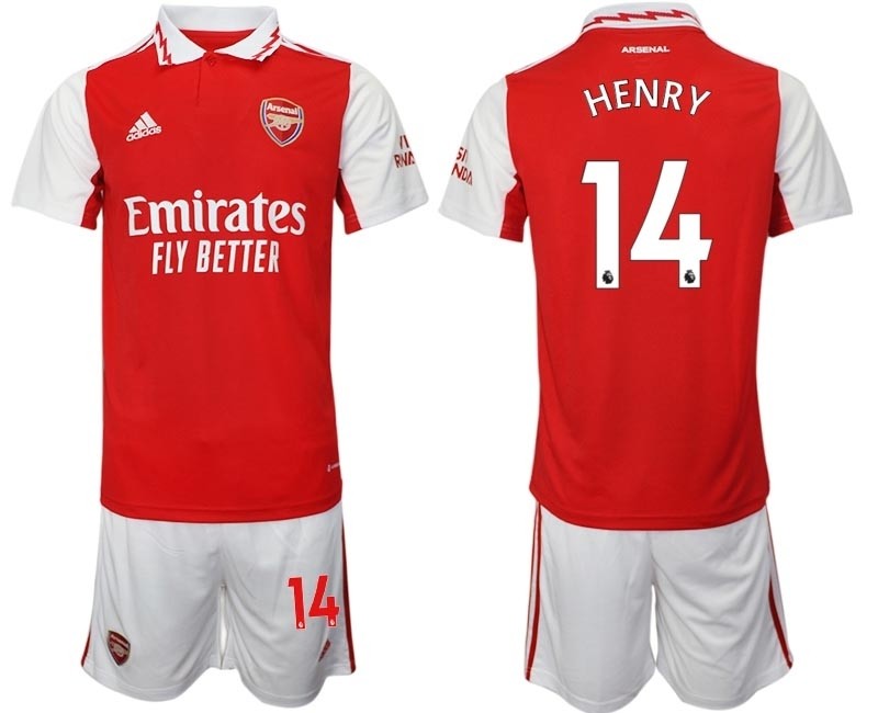 2022-23 Arsenal #14 Thierry Henry Red Home Soccer Jersey