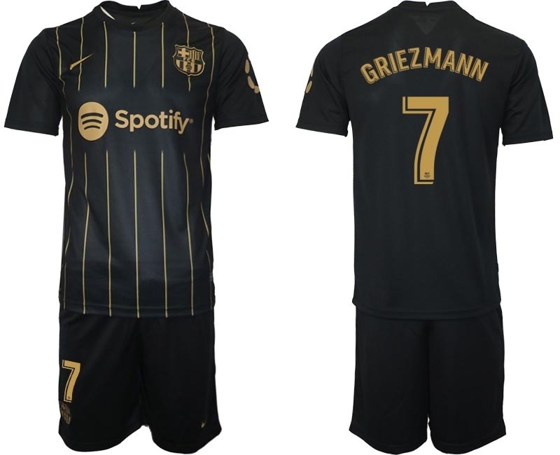 2022-23 Barcelona #7 Antoine Griezmann Black Away jersey