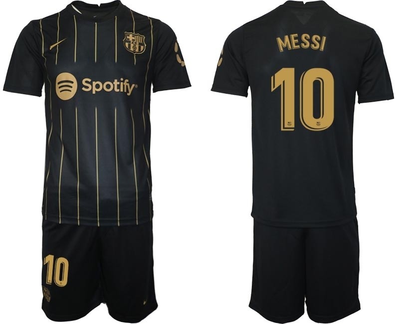 2022-23 Barcelona #10 Lionel Messi Black Away jersey