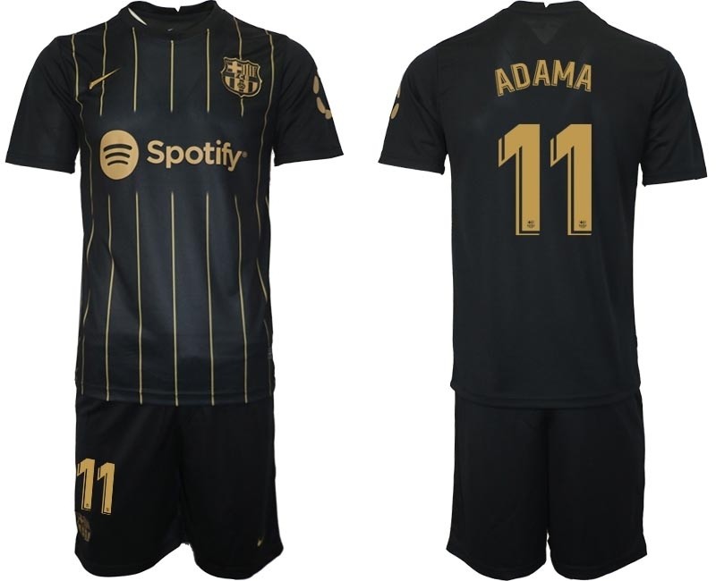 2022-23 Barcelona #11 Adama Traore Black Away jersey