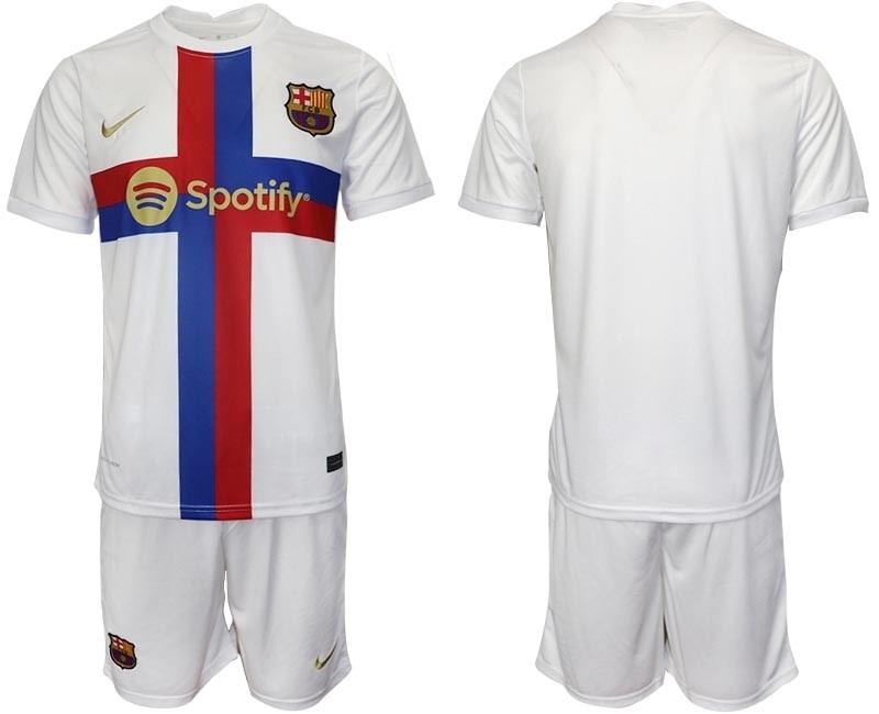 2022-23 Barcelona Blank White Away jersey