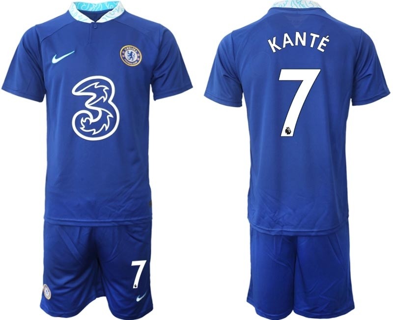 2022-23 Chelsea #7 Kante Blue Home Soccer Jersey