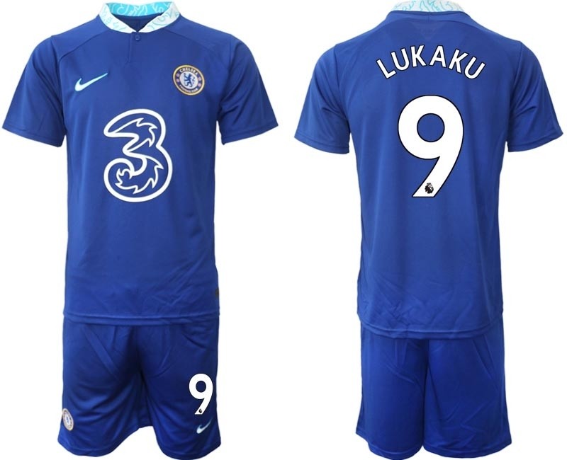 2022-23 Chelsea #9 Romelu Lukaku Blue Home Soccer Jersey