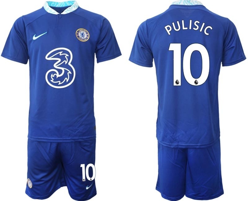 2022-23 Chelsea #10 Christian Pulisic Blue Home Soccer Jersey