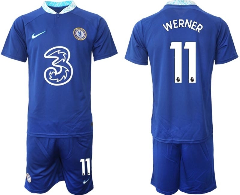 2022-23 Chelsea #11 Timo Werner Blue Home Soccer Jersey