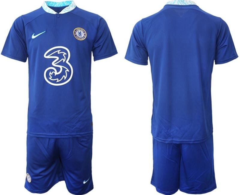 2022-23 Chelsea Blank Blue Home Soccer Jersey