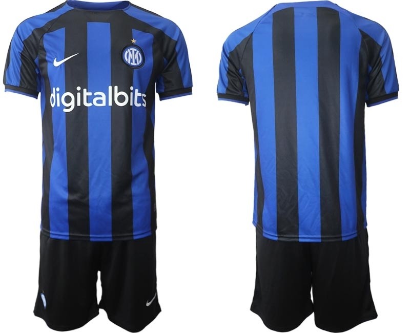 2022-23 Inter Milan Blank Blue Home Soccer Jersey