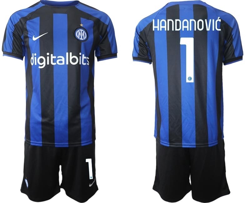 2022-23 Inter Milan #1 Samir Handanovi? Blue Home Soccer Jersey