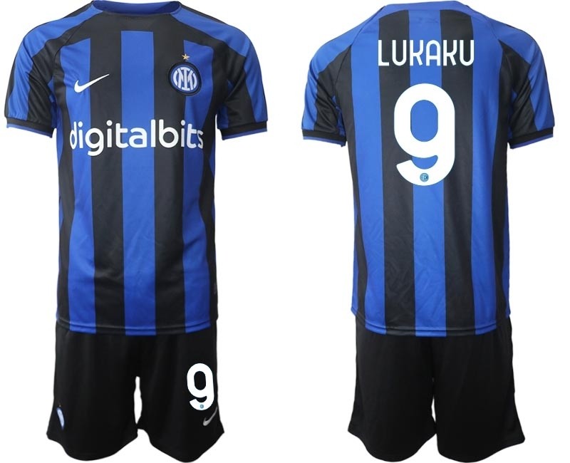 2022-23 Inter Milan #9 Romelu Lukaku Blue Home Soccer Jersey