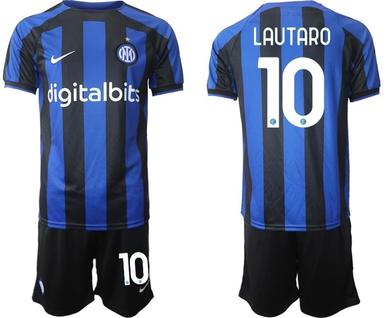 2022-23 Inter Milan #10 Lautaro Martinez Blue Home Soccer Jersey