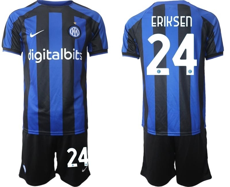 2022-23 Inter Milan #24 Christian Eriksen Blue Home Soccer Jersey