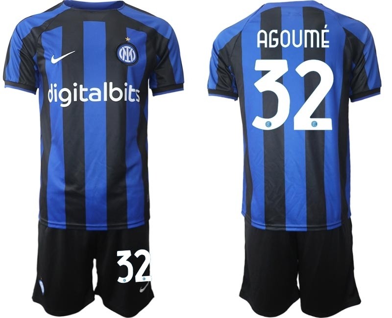 2022-23 Inter Milan #32 Lucien Agoume Blue Home Soccer Jersey