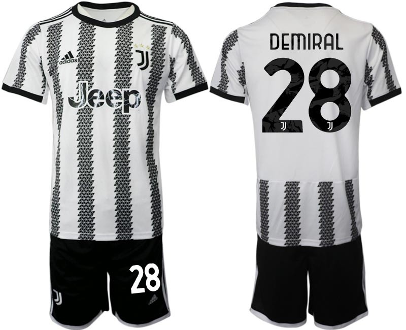 2022-23 Juventus FC #28 Merih Demiral White-Black Home Soccer Jesery