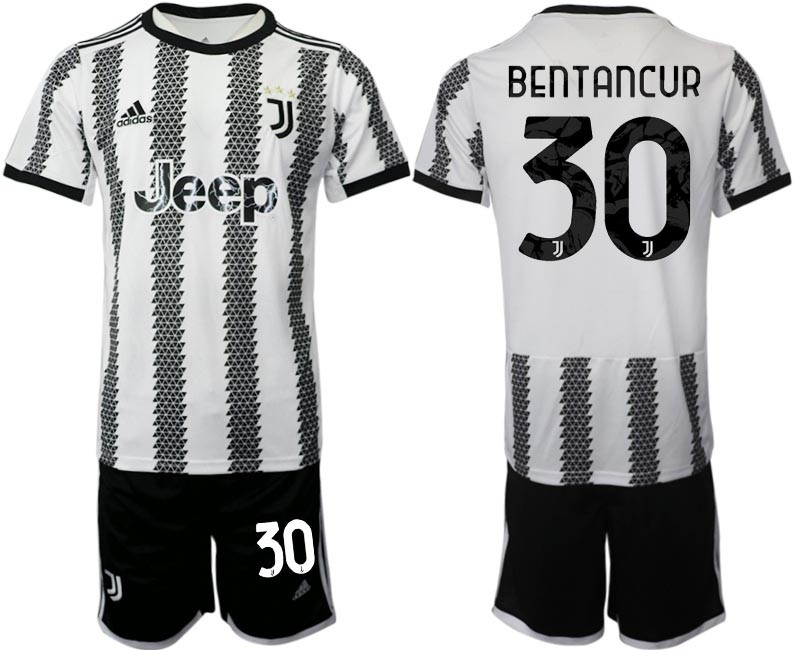 2022-23 Juventus FC #30 Rodrigo Bentancur White-Black Home Soccer Jesery