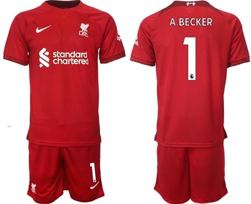 2022-23 Liverpool #1 A.Becker Red Home Soccer Jersey