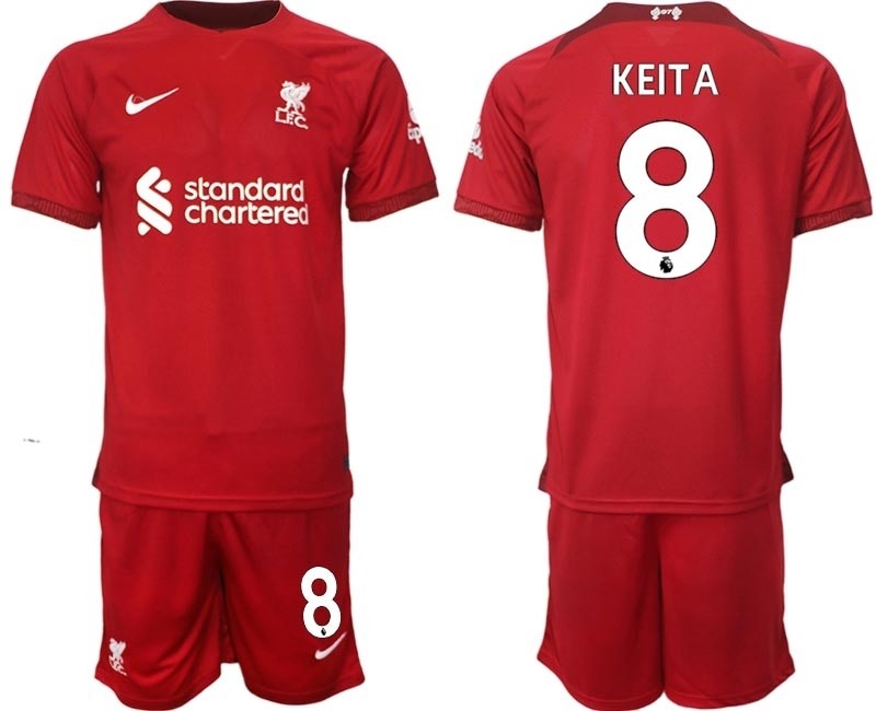 2022-23 Liverpool #8 Naby Keita Red Home Soccer Jersey