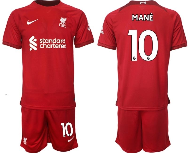 2022-23 Liverpool #10 Sadio Mane Red Home Soccer Jersey