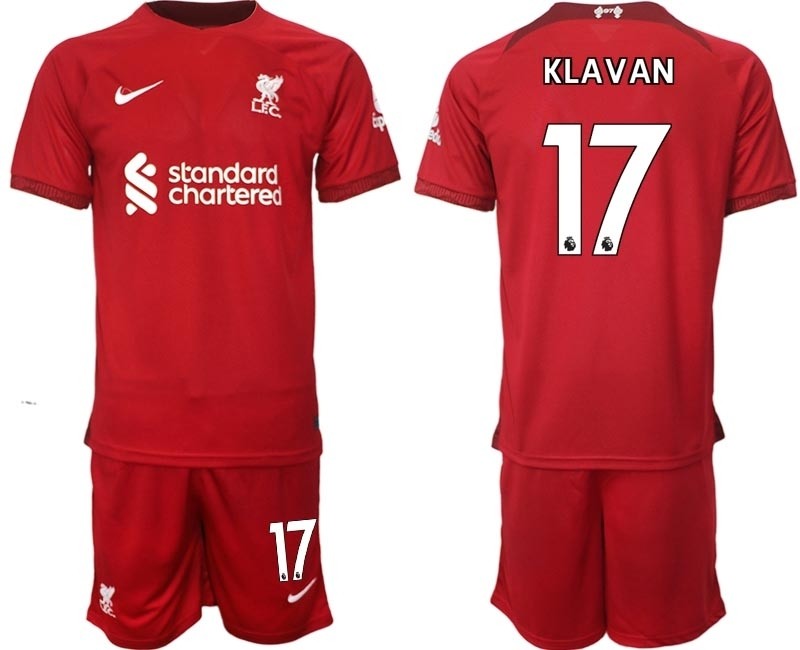 2022-23 Liverpool #17 Ragnar Klavan Red Home Soccer Jersey