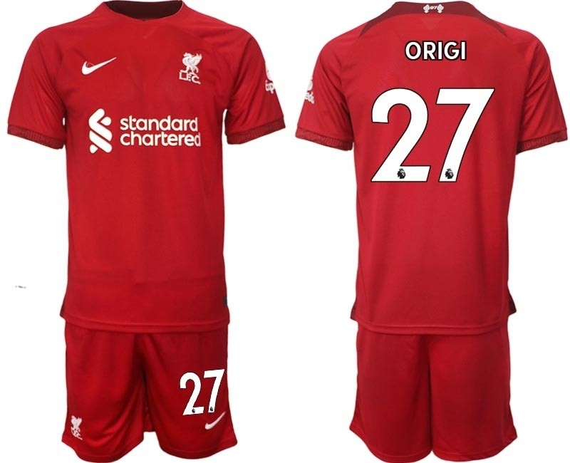 2022-23 Liverpool #27 Divock Origi Red Home Soccer Jersey