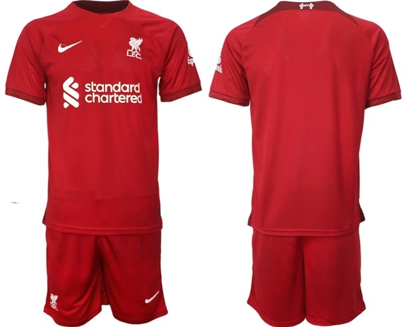 2022-23 Liverpool Blank Red Home Soccer Jersey