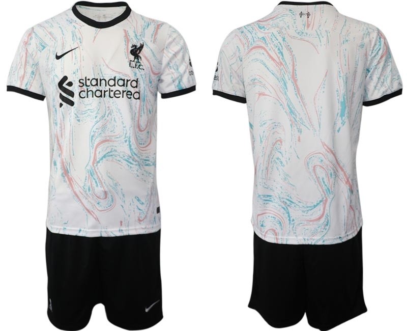 2022-23 Liverpool Blank White Away Soccer Jersey