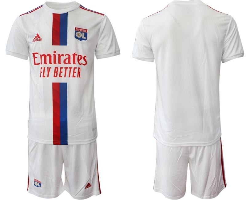 2022-23 Lyon Blank White Home Soccer Jersey