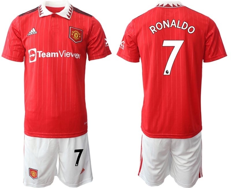 2022-23 Manchester United #7 Cristiano Ronaldo Red Home Soccer Jersey