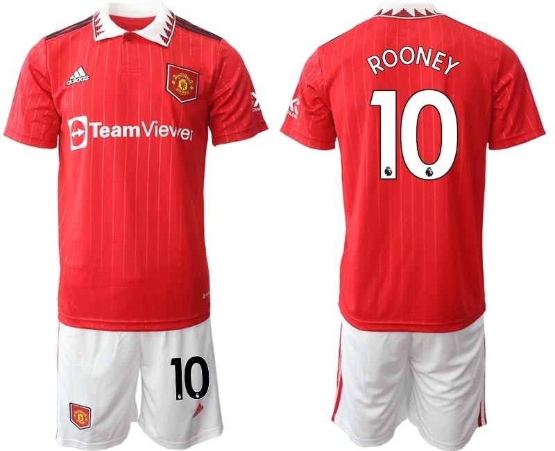 2022-23 Manchester United #10 Wayne Rooney Red Home Soccer Jersey